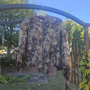 Vintage Floral Bomber Jacket